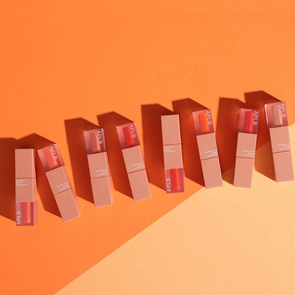 APLB Premium Velvet Lip Tint 0.12oz. | High-Pigmentation, Lightweight, Soft, Moisturizing (#02 CRIMSON)