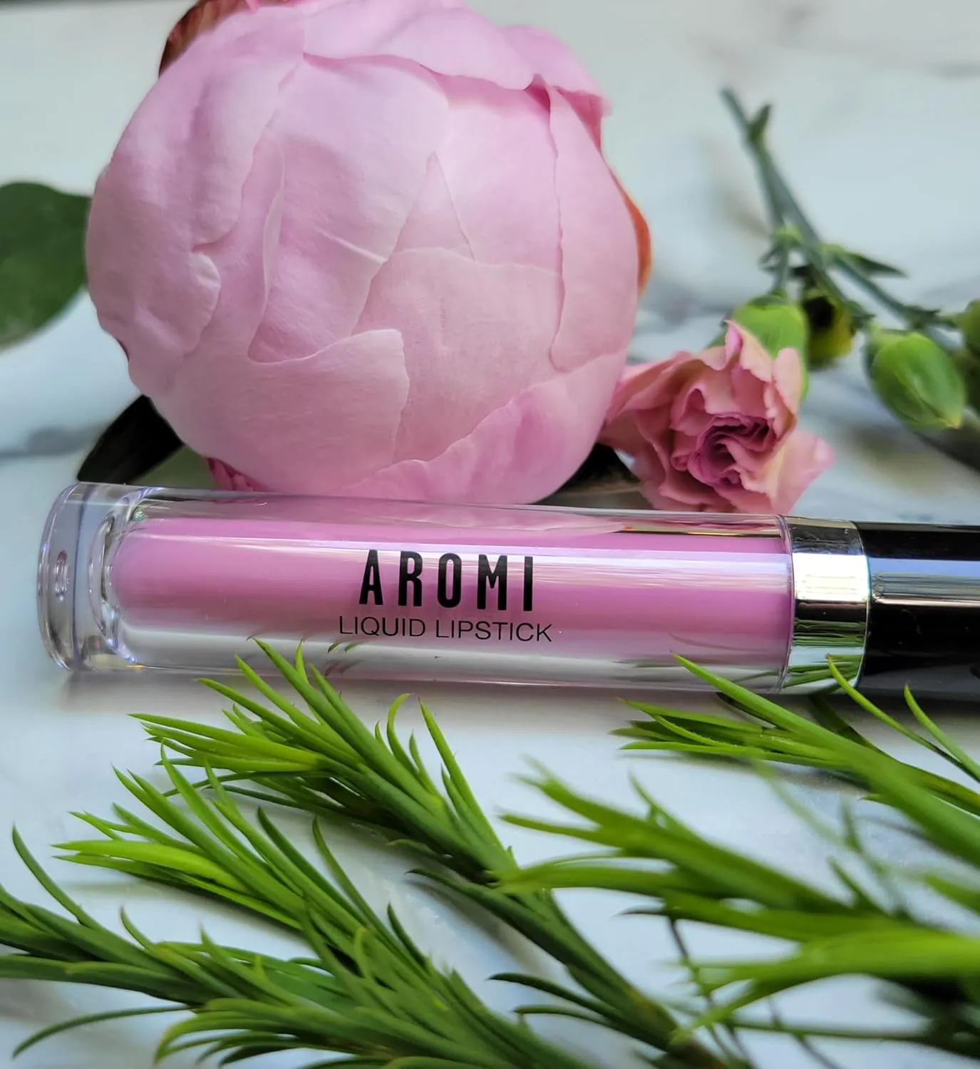 Aromi Baby Pink Matte Liquid Lipstick, Long-lasting, Light Pink Lip Color, Smudge Proof, Waterproof, Vegan and Cruelty-free Makeup, Gluten Free, Handmade