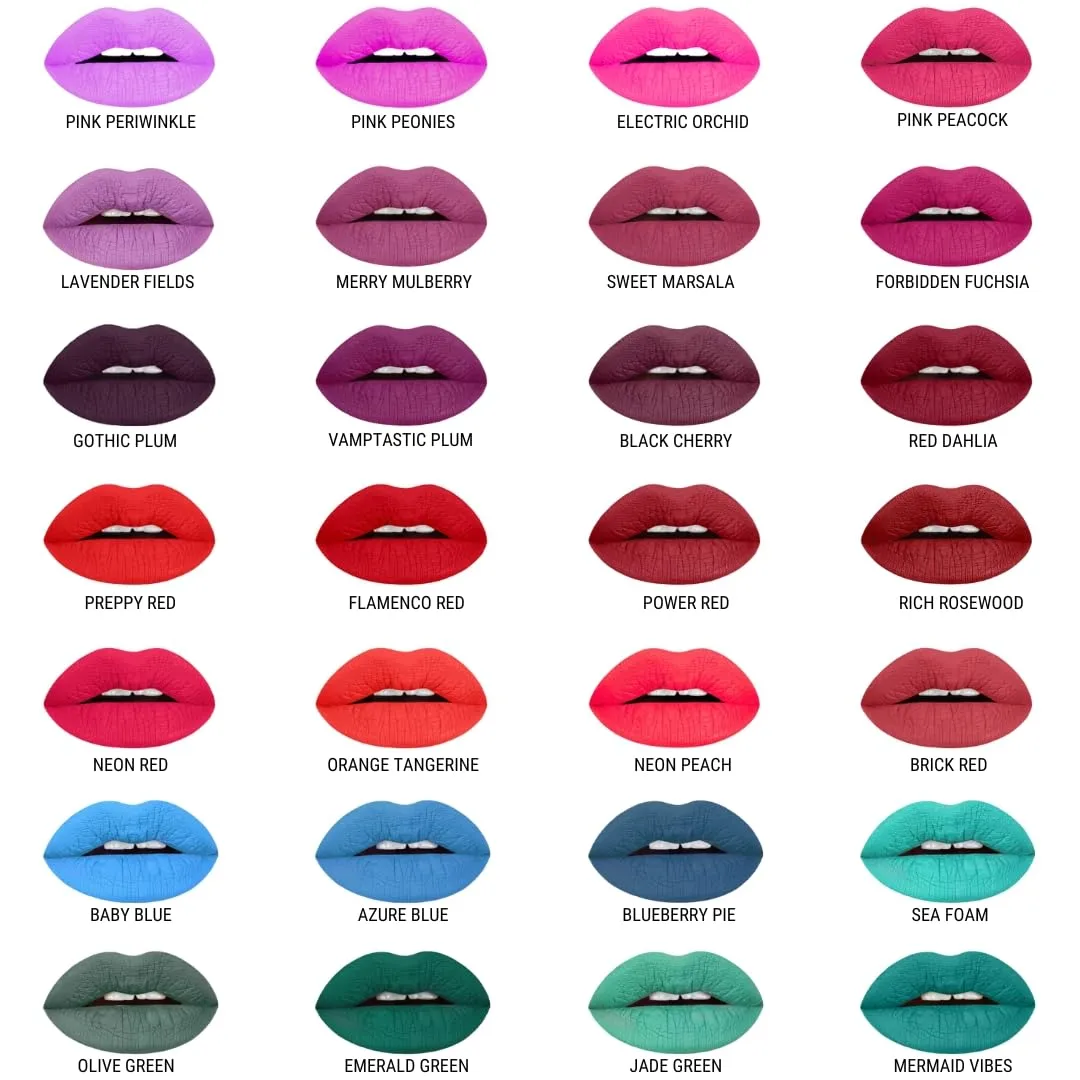 Aromi Magenta Red Matte Liquid Lipstick | Long-lasting, Bright Lip Color for Women, Vegan, Waterproof, Gluten Free (Neon Red)