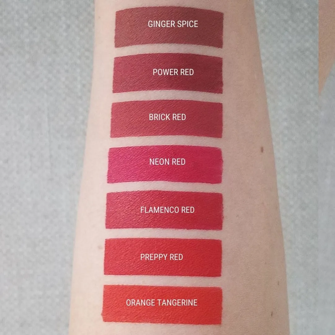 Aromi Orange Liquid Lipstick, Bright Red Tangerine Lip Color with Matte Finish, Long Lasting Lipstick, Vegan, Cruelty-free, Handmade (Orange Tangerine)
