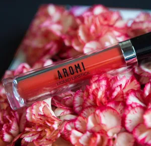 Aromi Orange Liquid Lipstick, Bright Red Tangerine Lip Color with Matte Finish, Long Lasting Lipstick, Vegan, Cruelty-free, Handmade (Orange Tangerine)