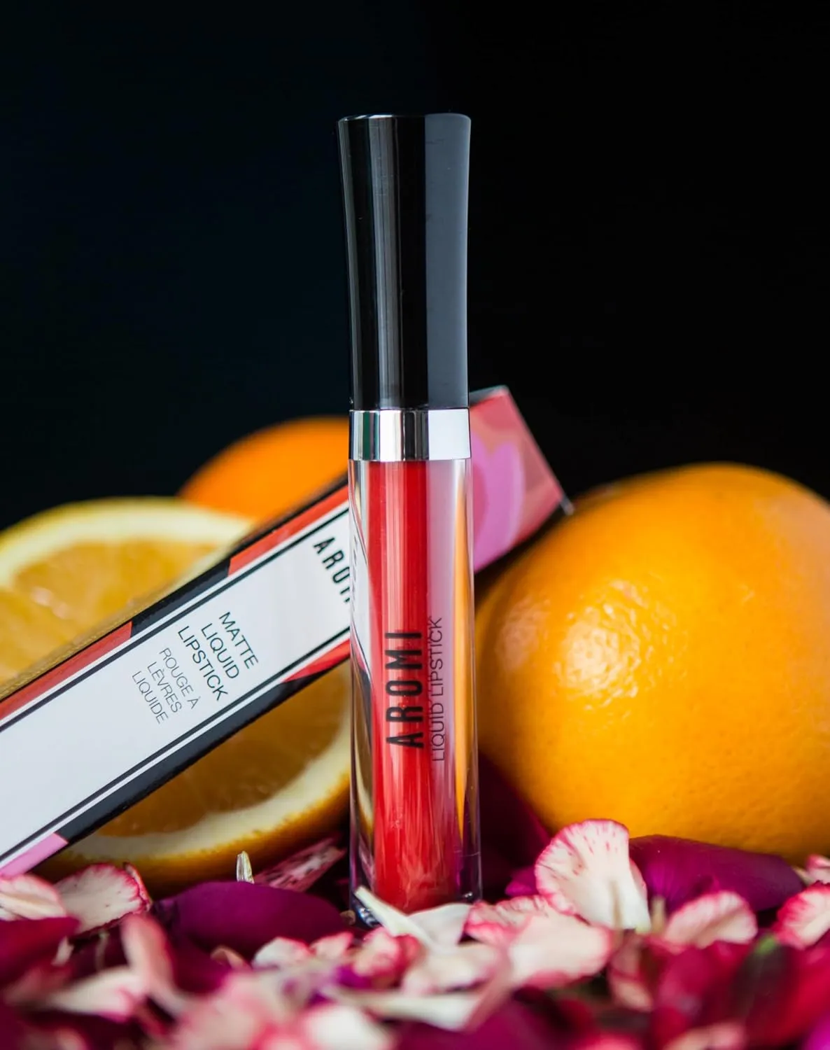 Aromi Orange Liquid Lipstick, Bright Red Tangerine Lip Color with Matte Finish, Long Lasting Lipstick, Vegan, Cruelty-free, Handmade (Orange Tangerine)