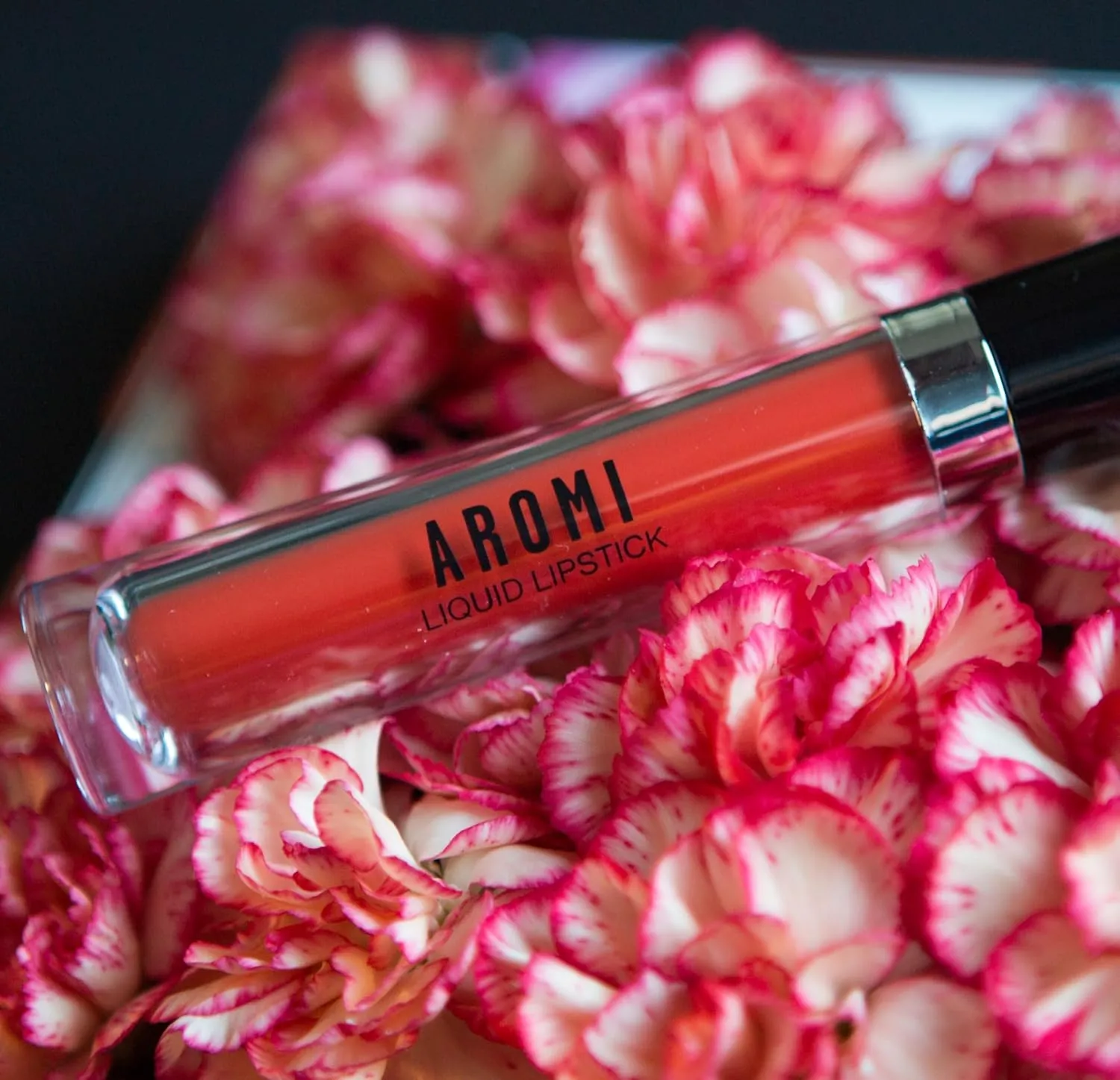 Aromi Orange Liquid Lipstick, Bright Red Tangerine Lip Color with Matte Finish, Long Lasting Lipstick, Vegan, Cruelty-free, Handmade (Orange Tangerine)
