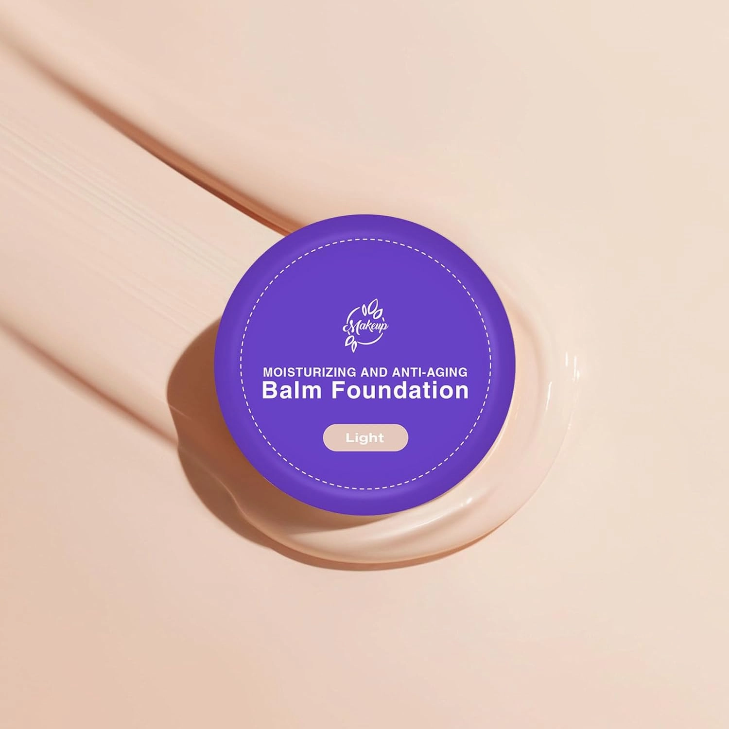 Balm Foundation for Mature Skin - Hydrating Medium Coverage Foundation Balm, Vegan Formula Blurs Appearance of Fine Lines, Non-Creasing Satin Finish, All Skin Types (Light)
