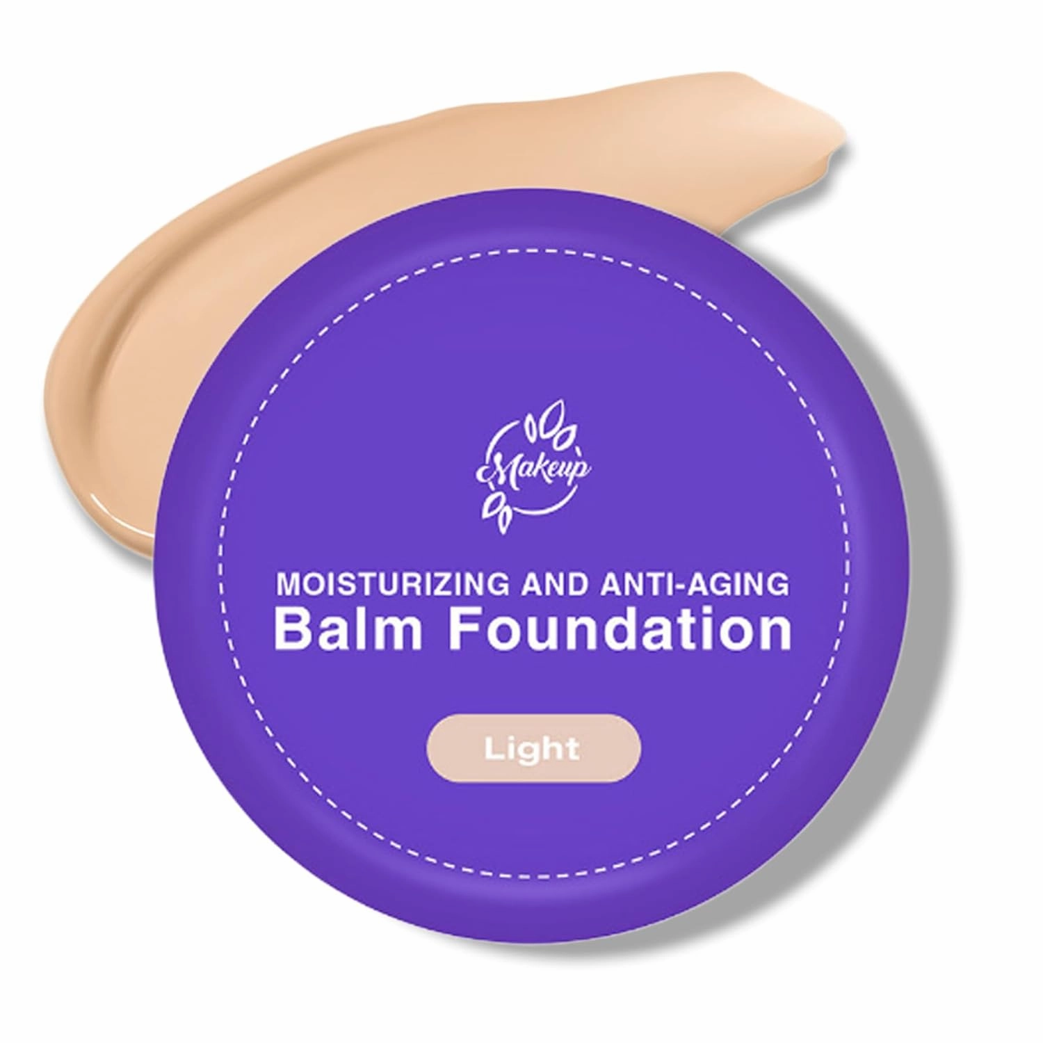 Balm Foundation for Mature Skin - Hydrating Medium Coverage Foundation Balm, Vegan Formula Blurs Appearance of Fine Lines, Non-Creasing Satin Finish, All Skin Types (Light)