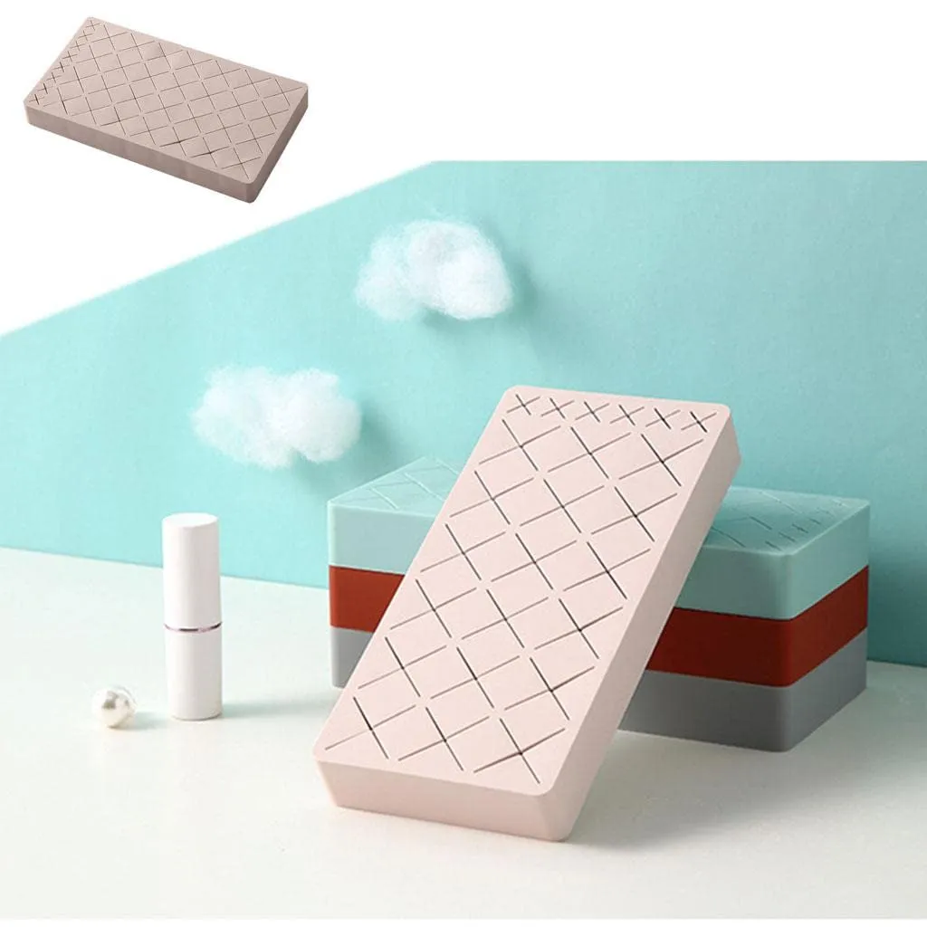 barenx Silicone Lipstick Storage Stand Storage Box 36 Slots Holder Display Rack Makeup Organiser for Lip Gloss Lipsticks Eyeliner Stud Makeup Brushes - light pink