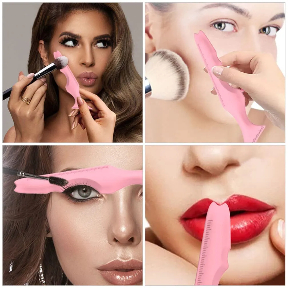 Beaupretty 3pcs Silicone Eyebrow Stencils Mascara Applicators Makeup Tools for Precise Eyeliner Mascara Application for Party Makeup