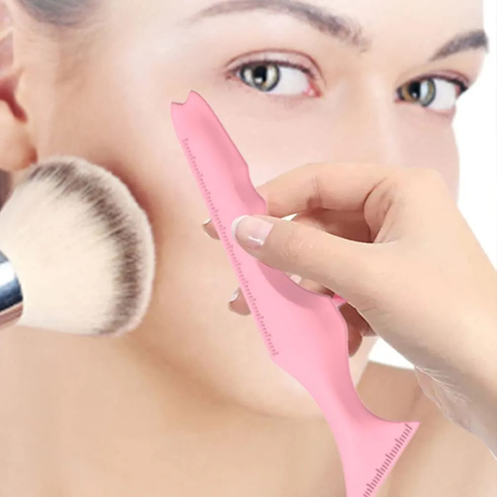 Beaupretty 3pcs Silicone Eyebrow Stencils Mascara Applicators Makeup Tools for Precise Eyeliner Mascara Application for Party Makeup