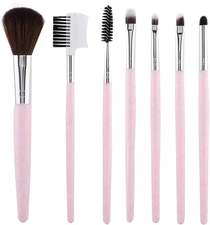 Beauty Cosmetic Tool,7Pcs Makeup Brushes Set Eyeshadow Blusher Lip Brush Makeup Tools Kit for Eyeshadow Eyebrow Eyeliner Blending