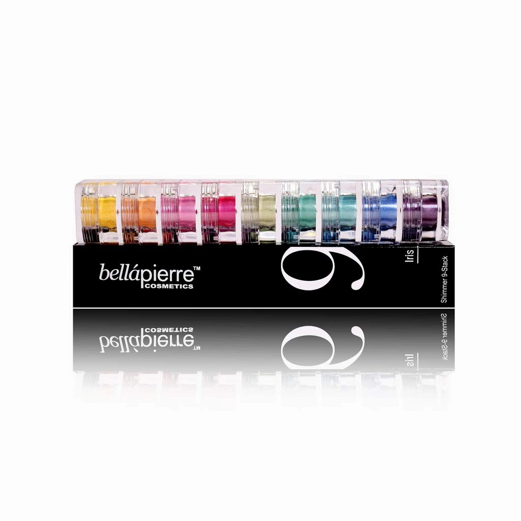 bellapierre Shimmer Powder 9 Stack | Paraben Free Eyeshadow | Vegan & Cruelty Free Eye Makeup - 9 Count - Iris