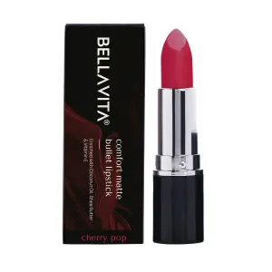 BE.LLAVIT.A Comfort Matte Bullet Lipstick| Intense Colour| Creamy Matte Finish| Intense Moisturisation| Smooth Glide | Lipsticks for Women| 4 Hr Stay, Cherry Pop, 4.2 gm