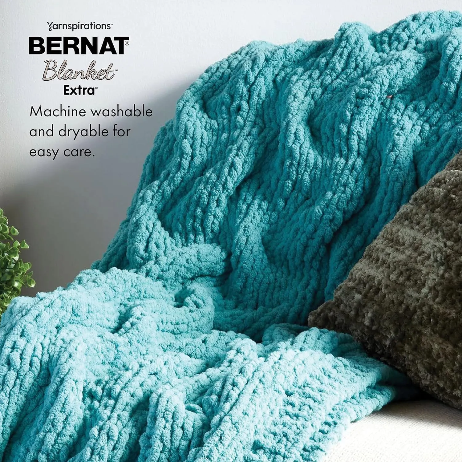 Bernat Blanket Extra Blush Pink Pack of 10.5oz/300g-Polyester-7 Jumbo-97 Yards-Knitting/Crochet Yarn, 1 Pack, 2