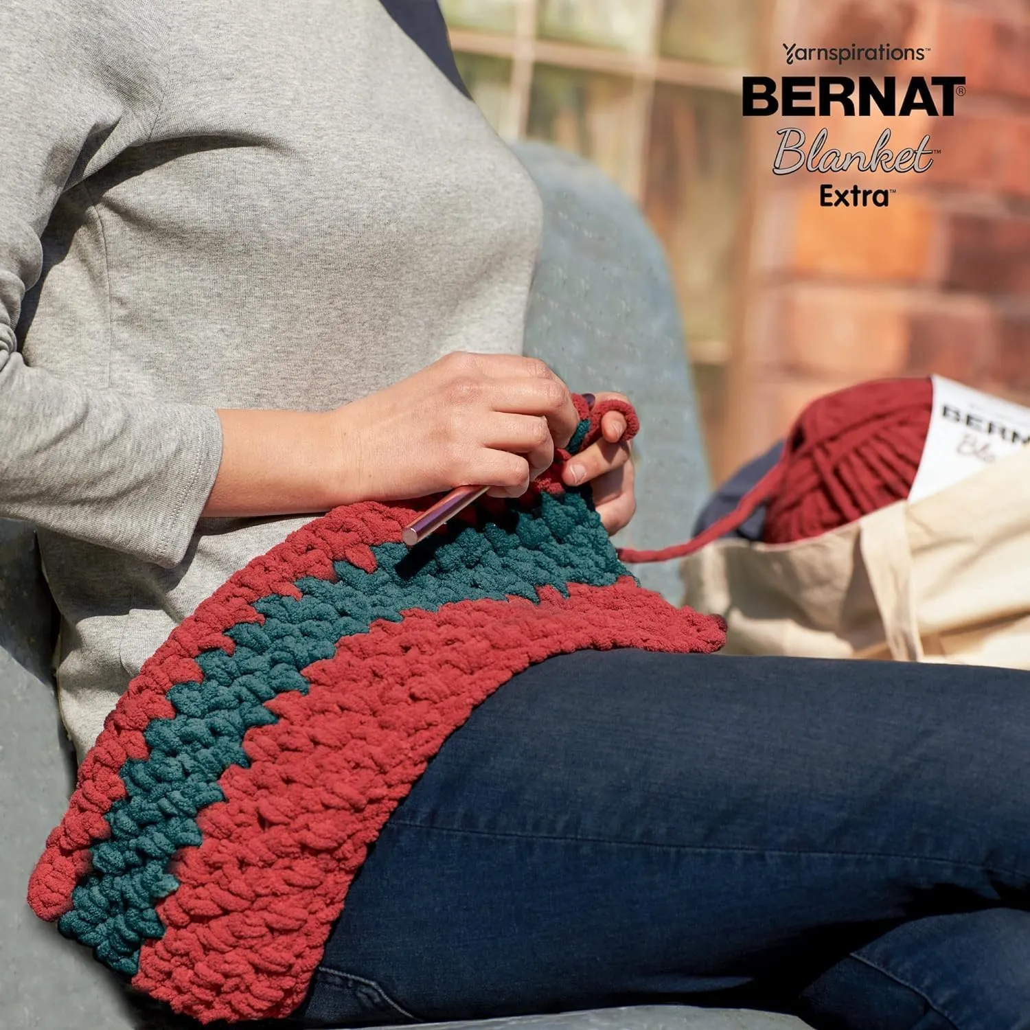Bernat Blanket Extra Blush Pink Pack of 10.5oz/300g-Polyester-7 Jumbo-97 Yards-Knitting/Crochet Yarn, 1 Pack, 2
