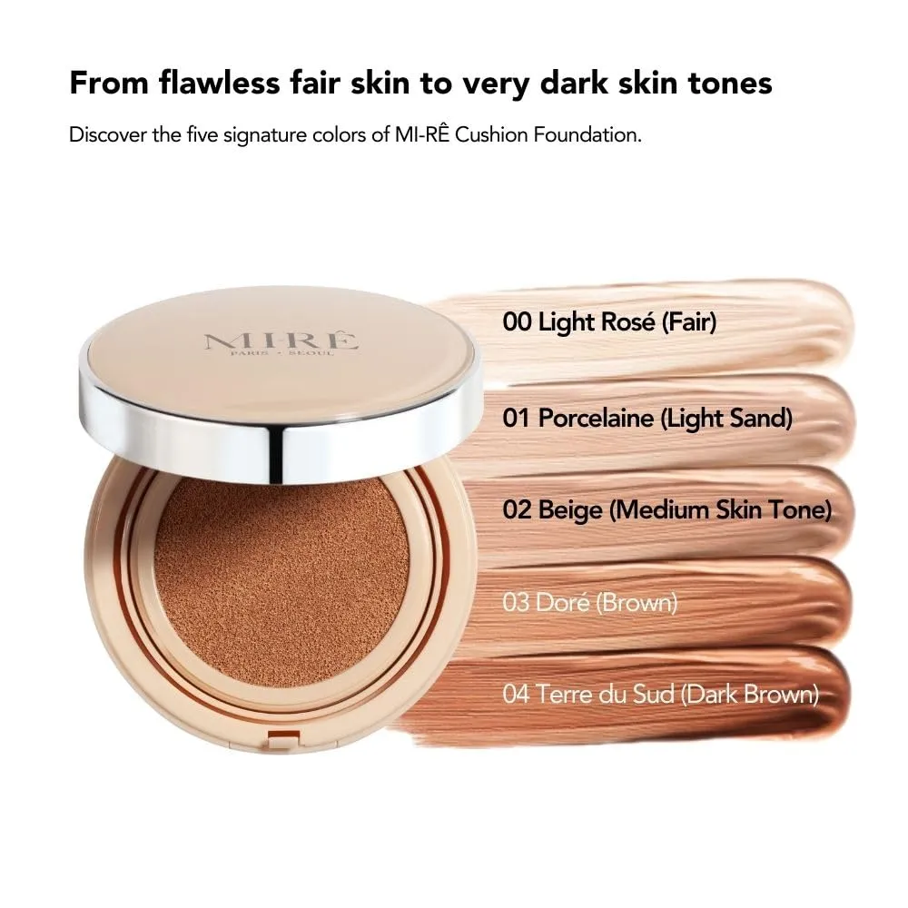 BiBi NOVA Velvet Finish All in 1 Cushion Foundation Refill │Long Lasting, Full Coverage for All Skin Types (0.67oz) (02 Beige)