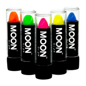 Blacklight Neon UV Lipstick 0.16oz Intense Set of 5 colors – Glows brightly under Blacklights/UV Lighting!