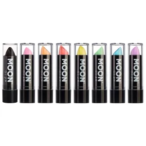 Blacklight Neon UV Lipstick 0.16oz Pastel Set of 8 colors – Glows brightly under Blacklights/UV Lighting!