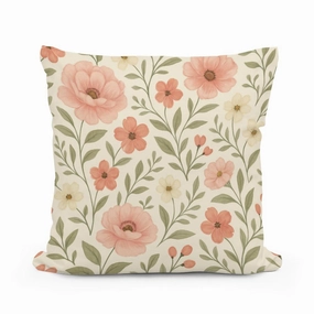 Blush Meadow Cotton Cushion
