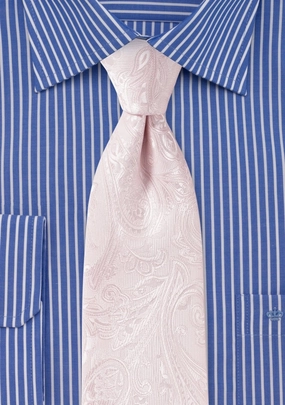 Blush Pink Proper Paisley Necktie