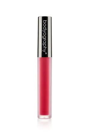 Bodyography Matte Lip Lava Liquid Lipstick (Regal): Rose Red Salon Makeup Long-Wearing Lipstick with Soft Opaque Finish