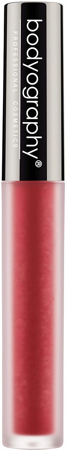 Bodyography Matte Lip Lava Liquid Lipstick (Strawberry Moon): Metallic Red Salon Makeup Long-Wearing Lipstick with Soft Opaque Finish | Vegan, Gluten-Free, Cruelty-Free, Paraben-Free