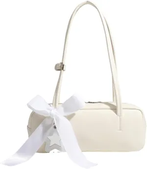 Bow Ribbon designed Tote, Star Decor Top-Handbag, Aesthetic Shoulder Purse Handbag for Women