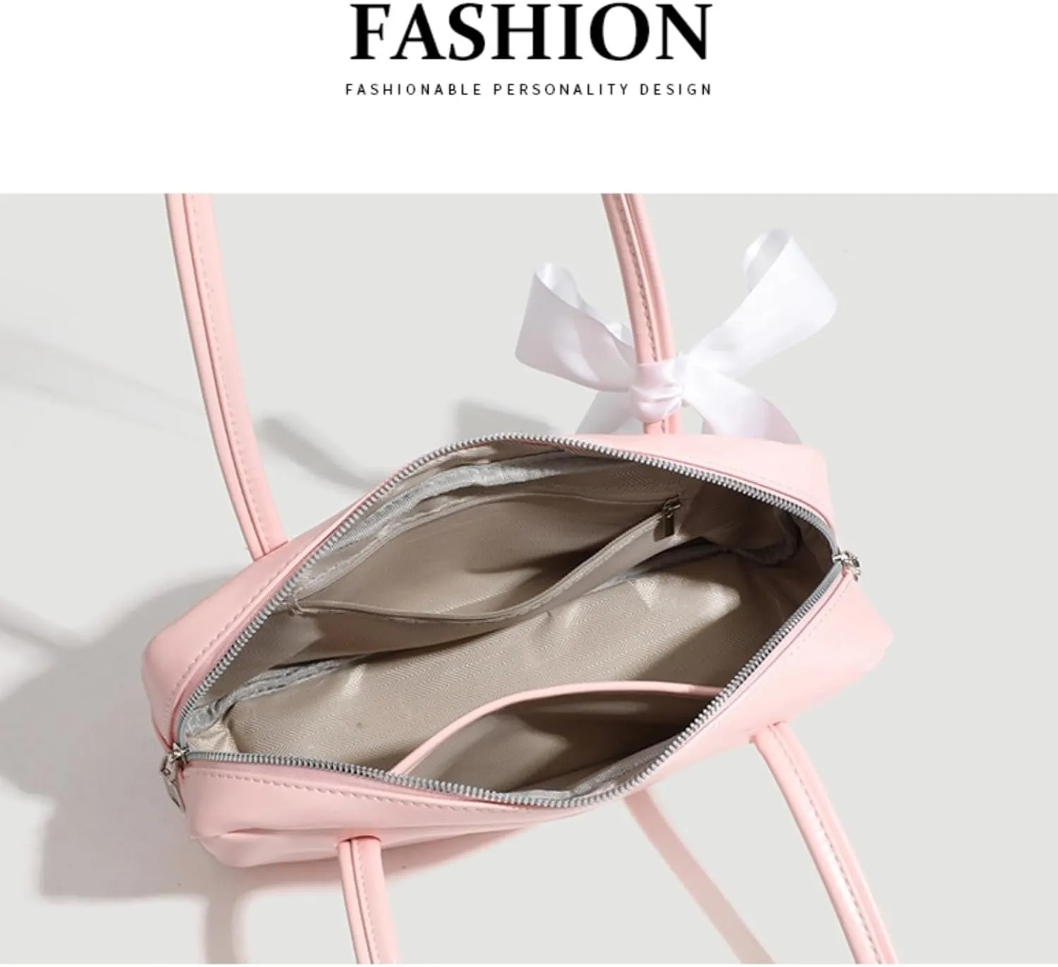 Bow Ribbon designed Tote, Star Decor Top-Handbag, Aesthetic Shoulder Purse Handbag for Women