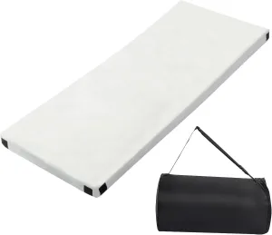 Camping Mattress Pad,2.5 inch Memory Foam Camping Mattress,Single Small Portable Roll Up Camping Sleep Topper with Waterproof and Non-Slip Bottom, Camping Car Mat with Travel Bag, 75"×30"×2.5", Grey