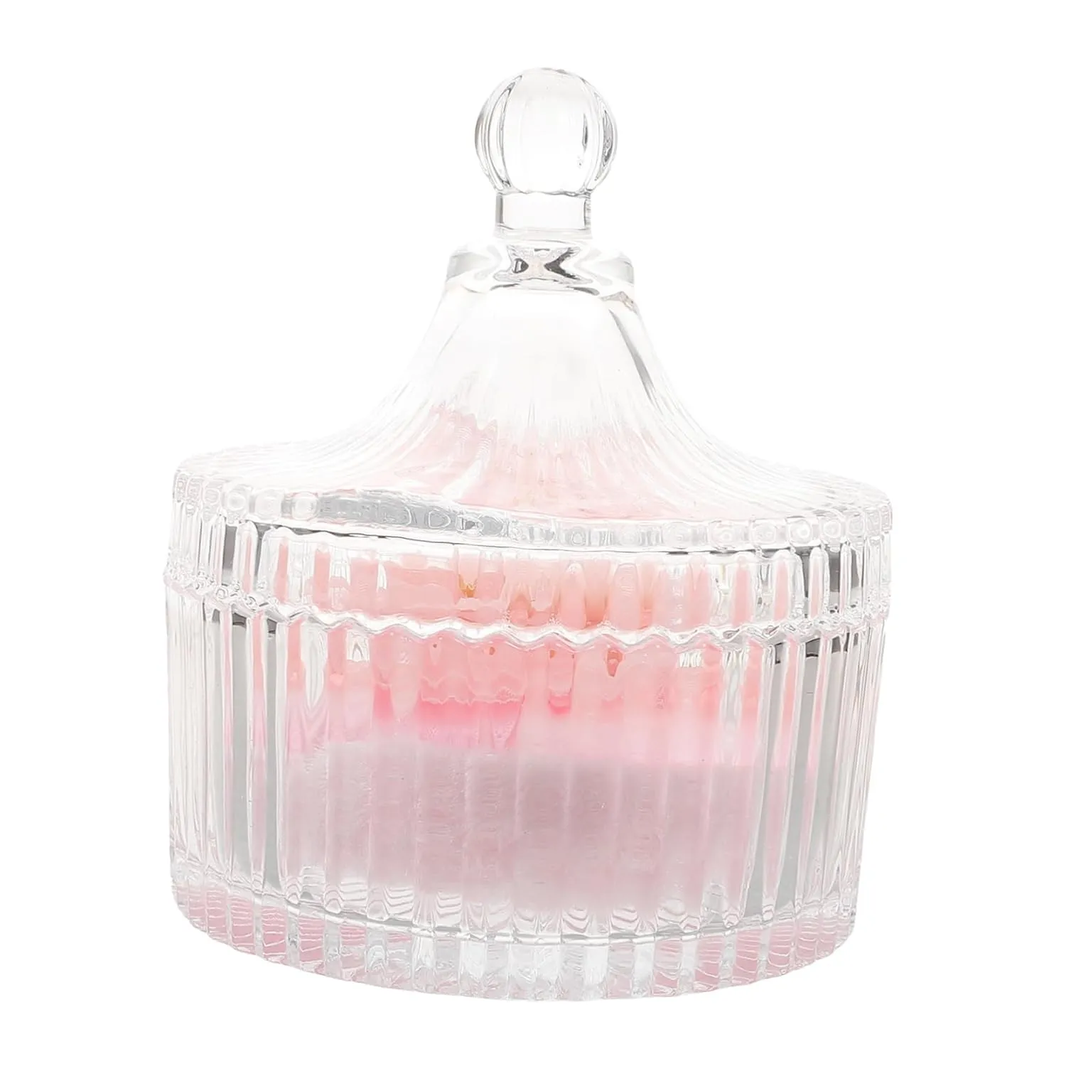 CANIGHT 1 Set Dual Sided Makeup Puff with Glass Storage Container Versatile Long Velvet Applicator for Body and Face Powder for Travel Keeps Puff Clean and Ready to Use