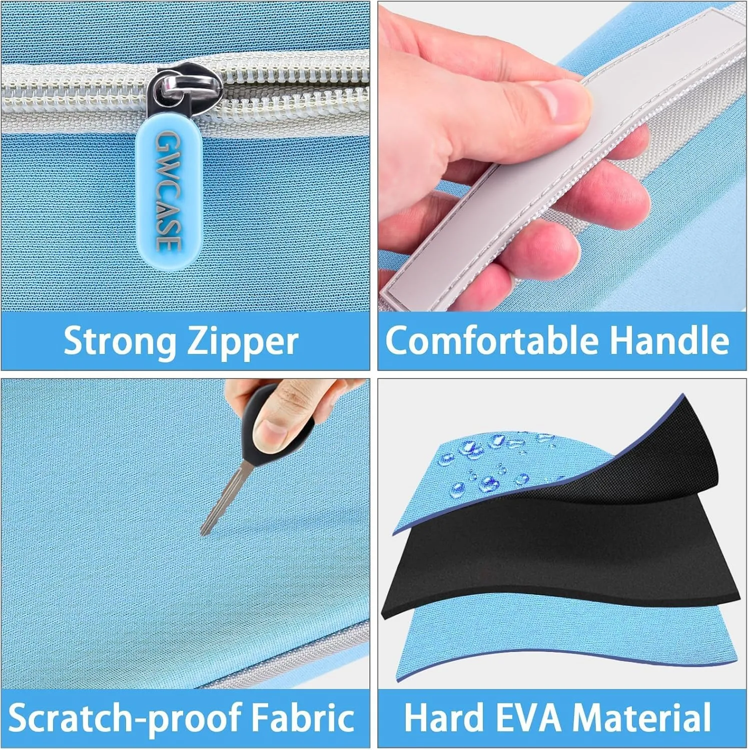 Case Compatible with Houzzi/for NuDerma/for Signstek/for APREUTY/for FAZJEUNE/for NewWay Professional Clinical Portable Handheld High Frequency Skin Wand Machine, 6 Neon & Argon Wands (Box Only)-Blue