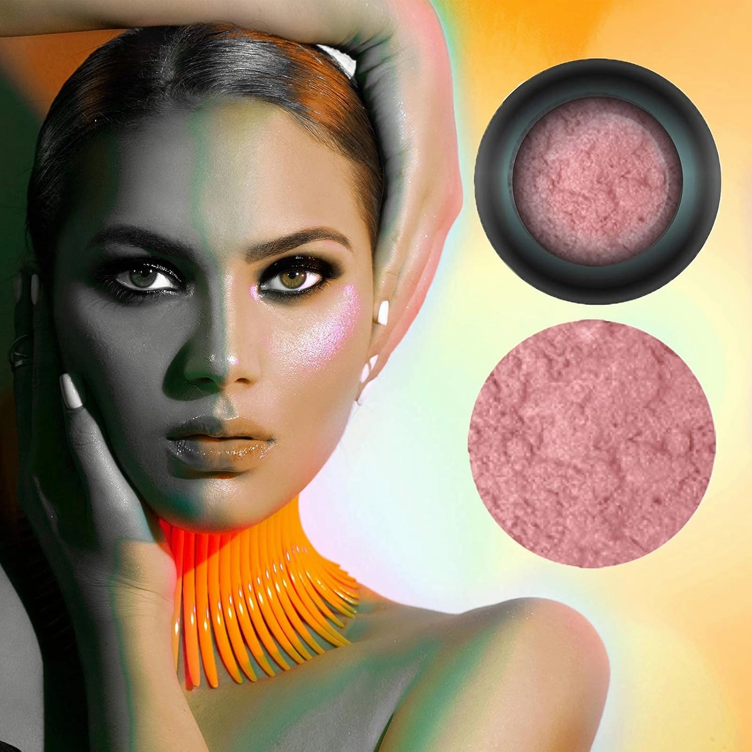 CoCo La Rue Hi-Def Eyeshadow Pigments Brite Vibrant Colors Fluorescent Powder Eyeshade Pigments, Dust Powder, Loose Pigment Eye Shadow - Blendable Radiant Eyeshade (CLR 205 Purest)