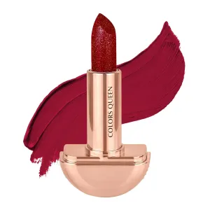 Colorse Queen Matte Lipstick Chilly Red (Shimmery), Long Lasting Lipstick for Women - 3g