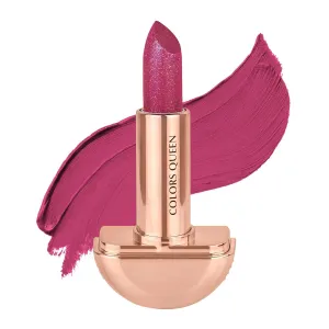 Colorse Queen Matte Lipstick Pink Peonies (Shimmery), Long Lasting Lipstick for Women - 3g