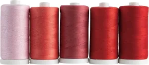 Connecting Threads 100% Cotton Thread Sets - 1200 Yard Spools (Set of 5 - First Blush)