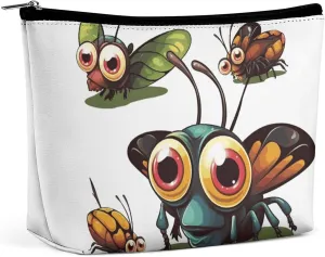 Cosmetic Bag Makeup Bags for Women Portable Makeup Bag Cartoon Insect Makeup Case Travel Toiletry Bag for Travel Accessories