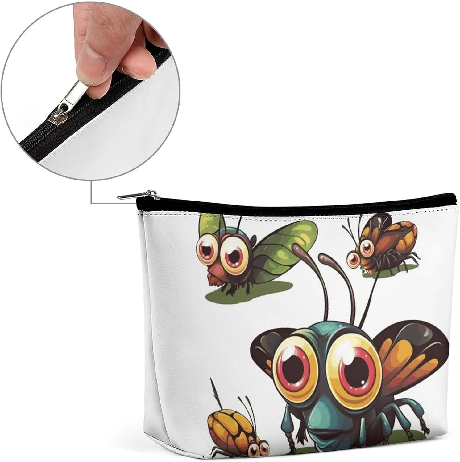 Cosmetic Bag Makeup Bags for Women Portable Makeup Bag Cartoon Insect Makeup Case Travel Toiletry Bag for Travel Accessories