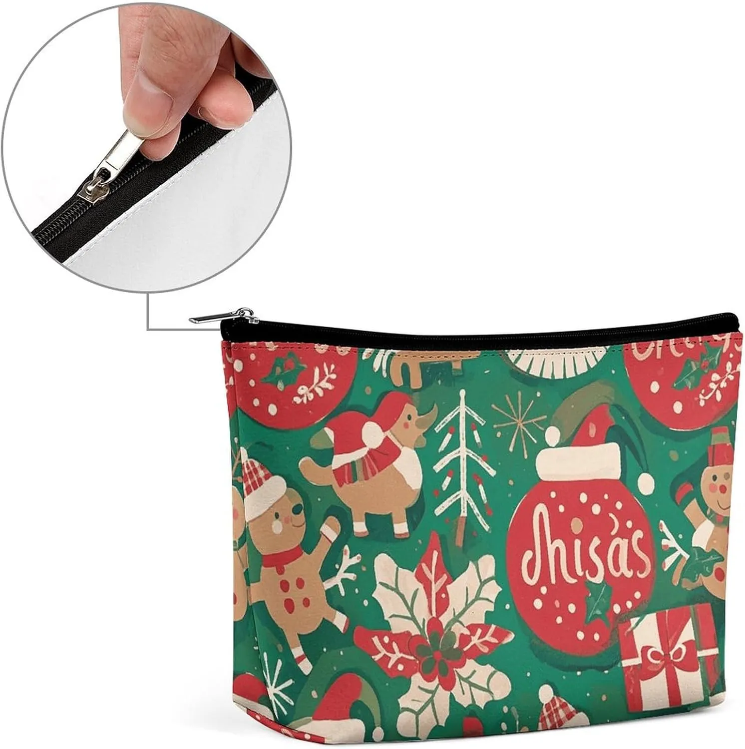 Cosmetic Bag Makeup Bags for Women Portable Makeup Bag Christmas Makeup Case Travel Toiletry Bag for Travel Accessories
