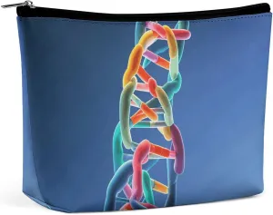 Cosmetic Bag Makeup Bags for Women Portable Makeup Bag DNA Chain Photoes Makeup Case Travel Toiletry Bag for Travel Accessories