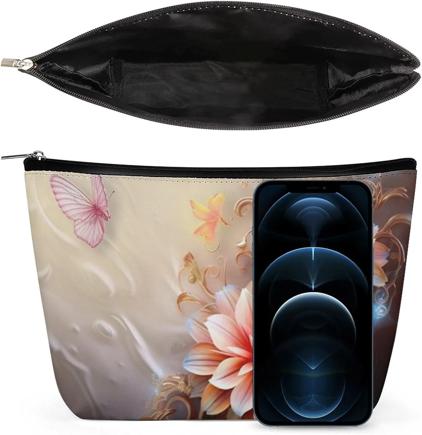Cosmetic Bag Makeup Bags for Women Portable Makeup Bag Flower Makeup Case Travel Toiletry Bag for Travel Accessories
