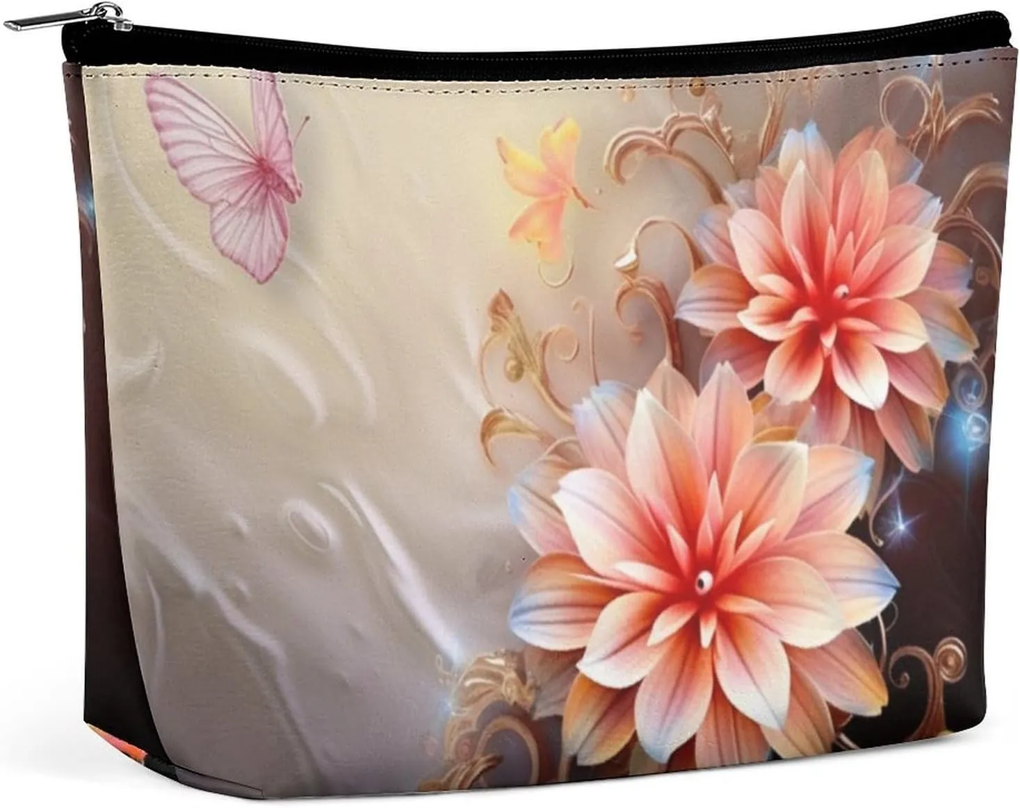 Cosmetic Bag Makeup Bags for Women Portable Makeup Bag Flower Makeup Case Travel Toiletry Bag for Travel Accessories