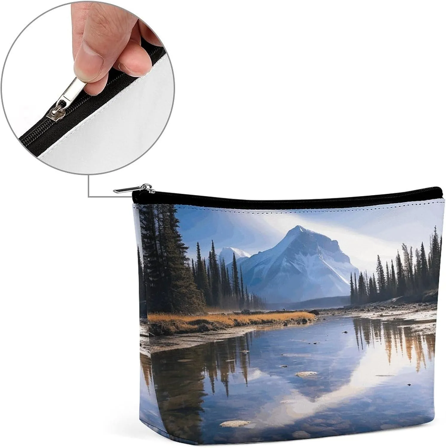 Cosmetic Bag Makeup Bags for Women Portable Makeup Bag Magnificent View in Banff Makeup Case Travel Toiletry Bag for Travel Accessories