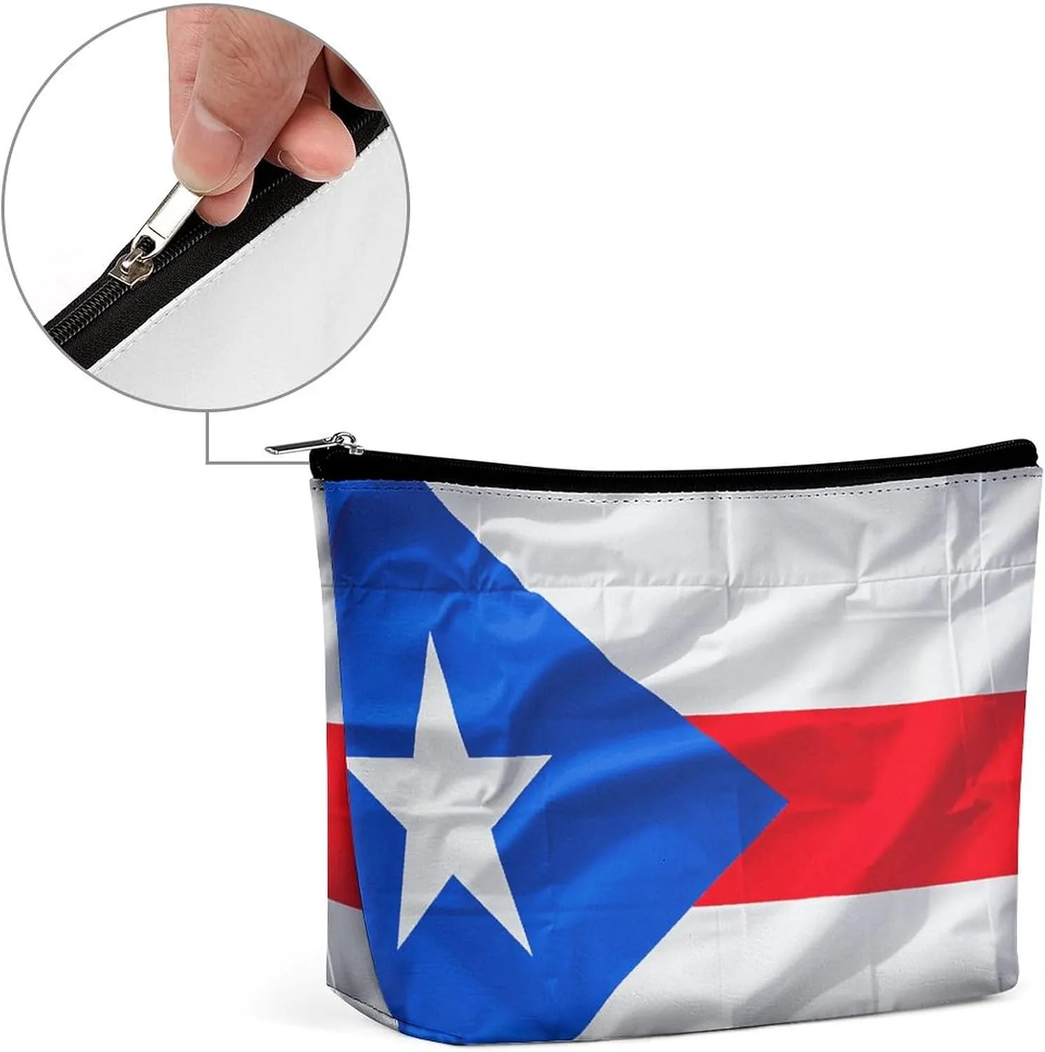 Cosmetic Bag Makeup Bags for Women Portable Makeup Bag Puerto Rico Flag Makeup Case Travel Toiletry Bag for Travel Accessories