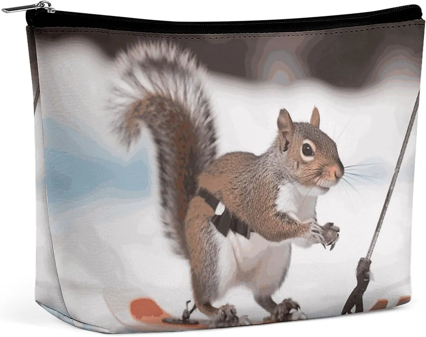 Cosmetic Bag Makeup Bags for Women Portable Makeup Bag Skiing Squirrel Makeup Case Travel Toiletry Bag for Travel Accessories
