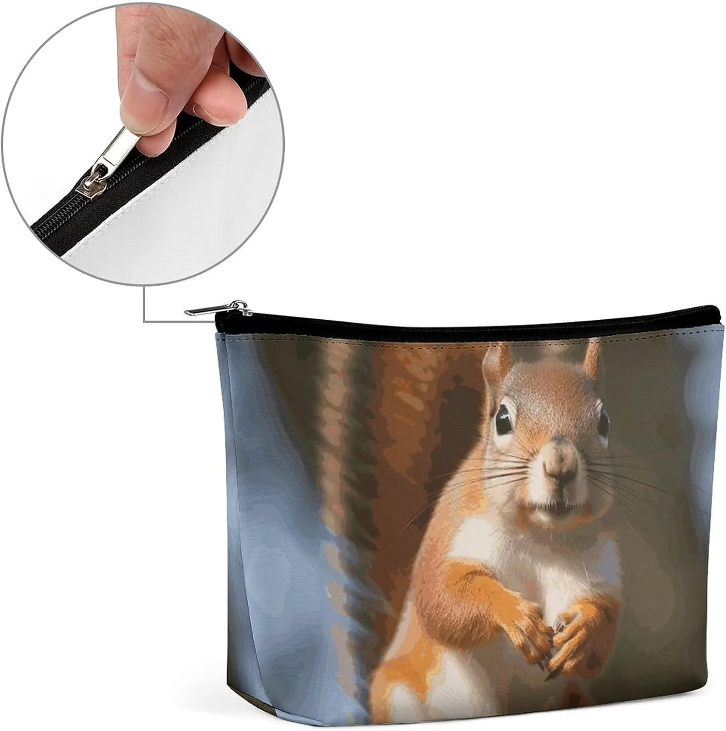 Cosmetic Bag Makeup Bags for Women Portable Makeup Bag Squirrel Funny Animal Makeup Case Travel Toiletry Bag for Travel Accessories