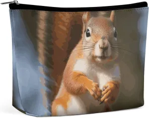 Cosmetic Bag Makeup Bags for Women Portable Makeup Bag Squirrel Funny Animal Makeup Case Travel Toiletry Bag for Travel Accessories