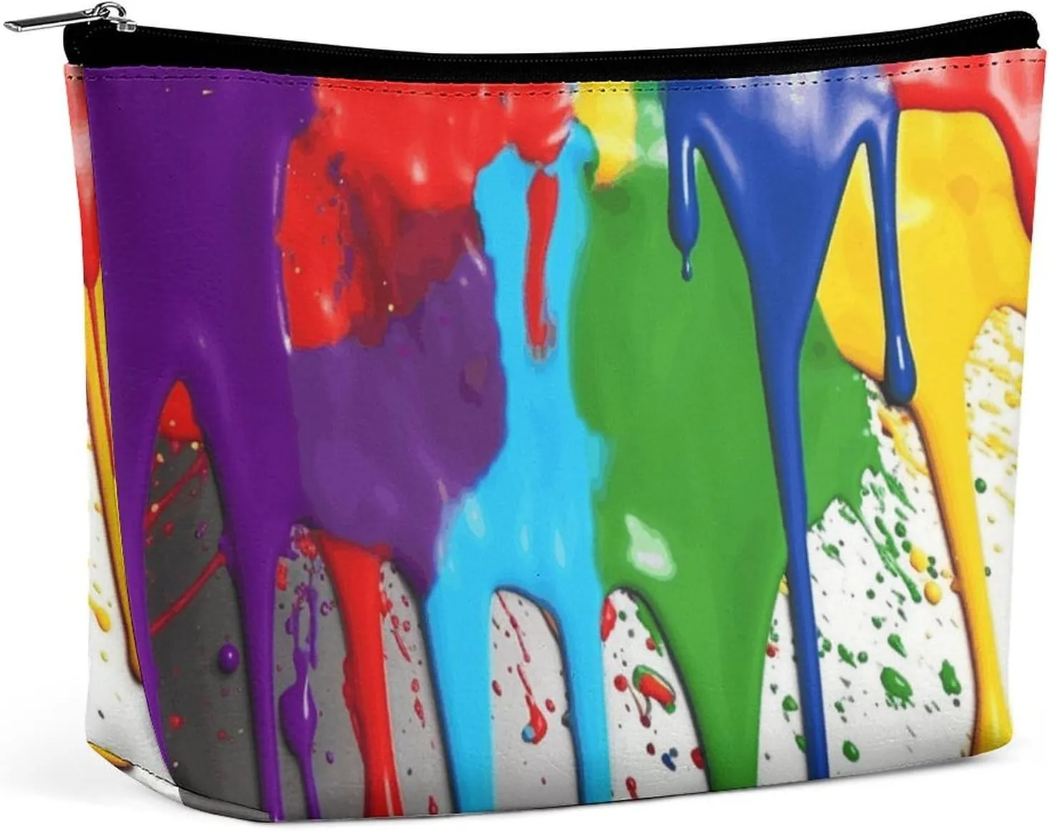 Cosmetic Bag Portable Toiletry Bag Paint Splatter Backdrop Travel Makeup Bag Beauty Makeup Organizer Lipstick Bag for Women
