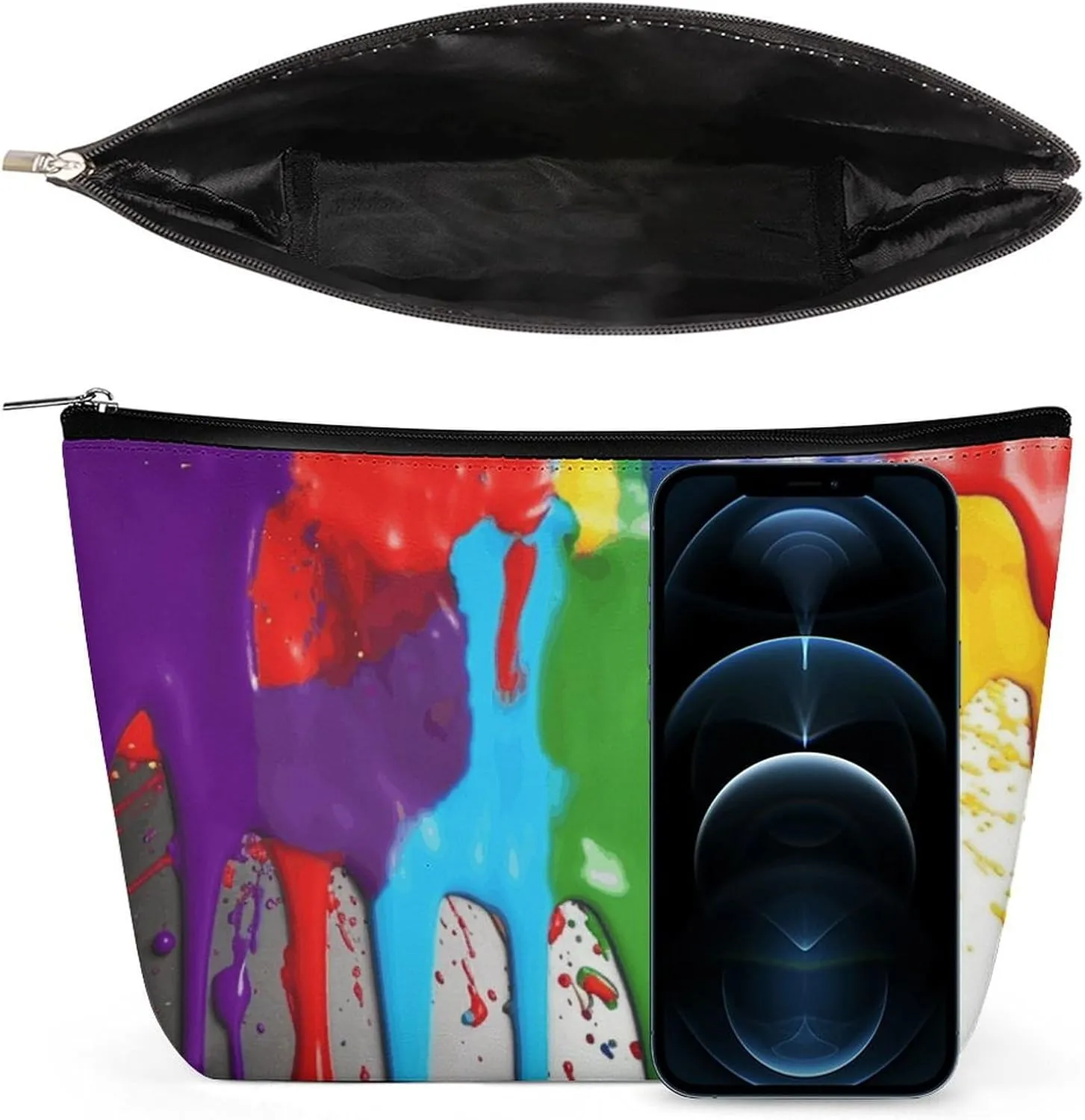 Cosmetic Bag Portable Toiletry Bag Paint Splatter Backdrop Travel Makeup Bag Beauty Makeup Organizer Lipstick Bag for Women