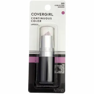 CoverGirl Continuous Color Lipstick, Iceblue Pink [505] 0.13 oz (Pack of 12)