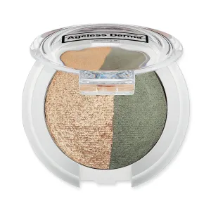 Creamy Mineral Baked Eyeshadow Duo-Vegan Eye shadow (Green-Apricot)