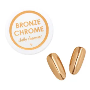 Daily Chrome Mirror Chrome Nail Powder 1g, Metallic Nail Art Dip Powder, Mirror Effect Manicure Chrome Powder, Home DIY/Nail Salon Manicure (Bronze)