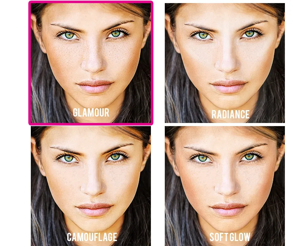 Dinair Airbrush Makeup Foundation | Dark Brown | GLAMOUR: Natural, Light coverage, Matte 1.15oz